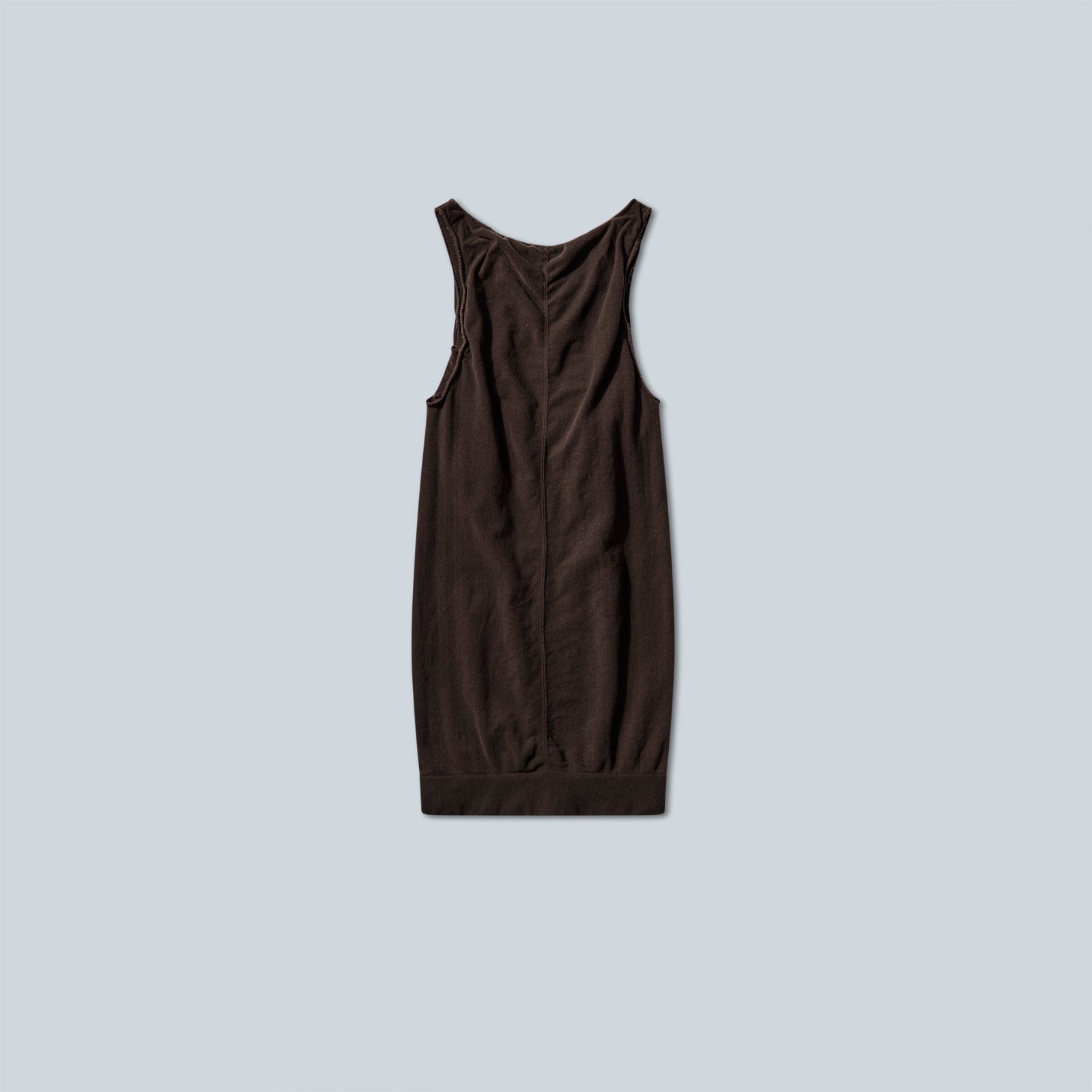 HAZE ULTRALIGHT SEAMLESS SEE THROUGH TANK TOP - DARK BROWN