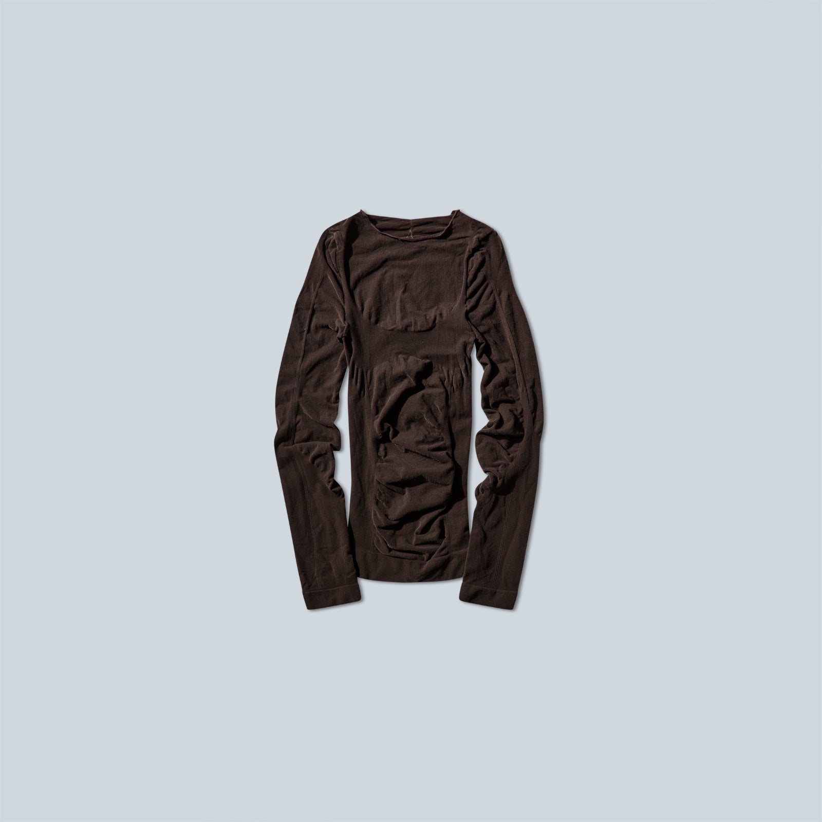 HAZE ULTRALIGHT SEAMLESS SEE THROUGH LONG SLEEVE - DARK BROWN