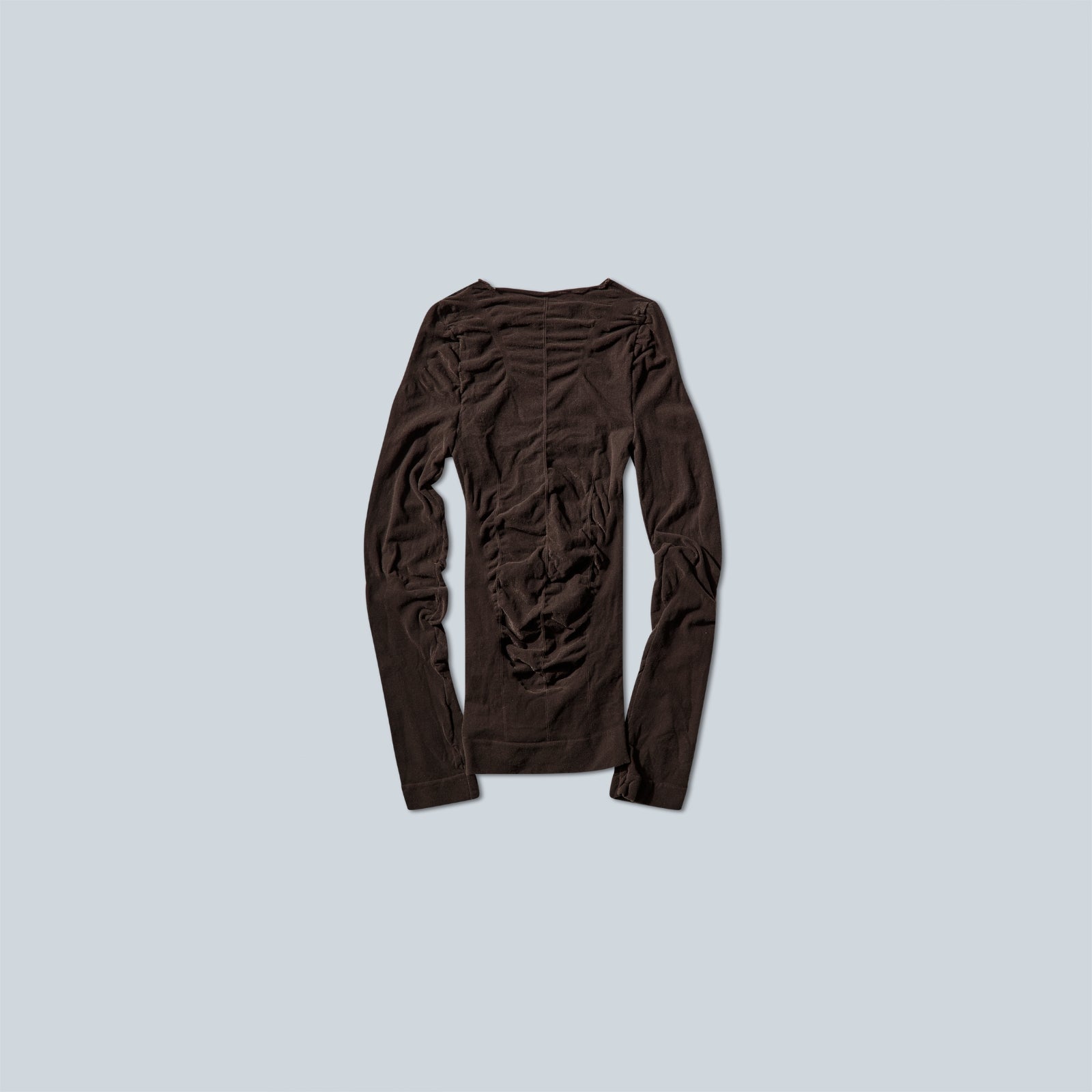HAZE ULTRALIGHT SEAMLESS SEE THROUGH LONG SLEEVE - DARK BROWN