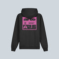 PINK SERIAL HOODIE - BLACK