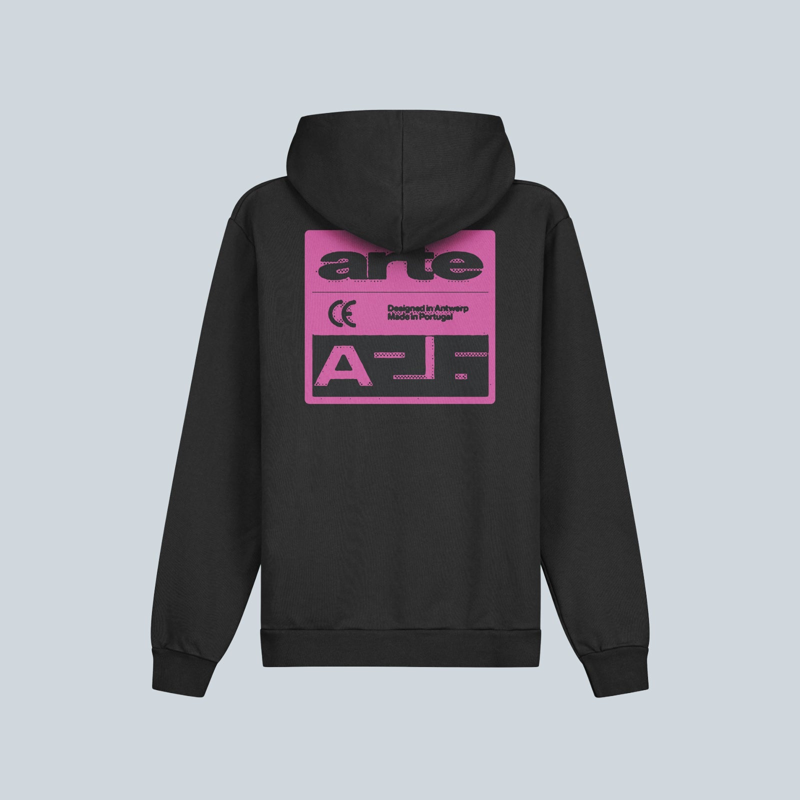 PINK SERIAL HOODIE - BLACK