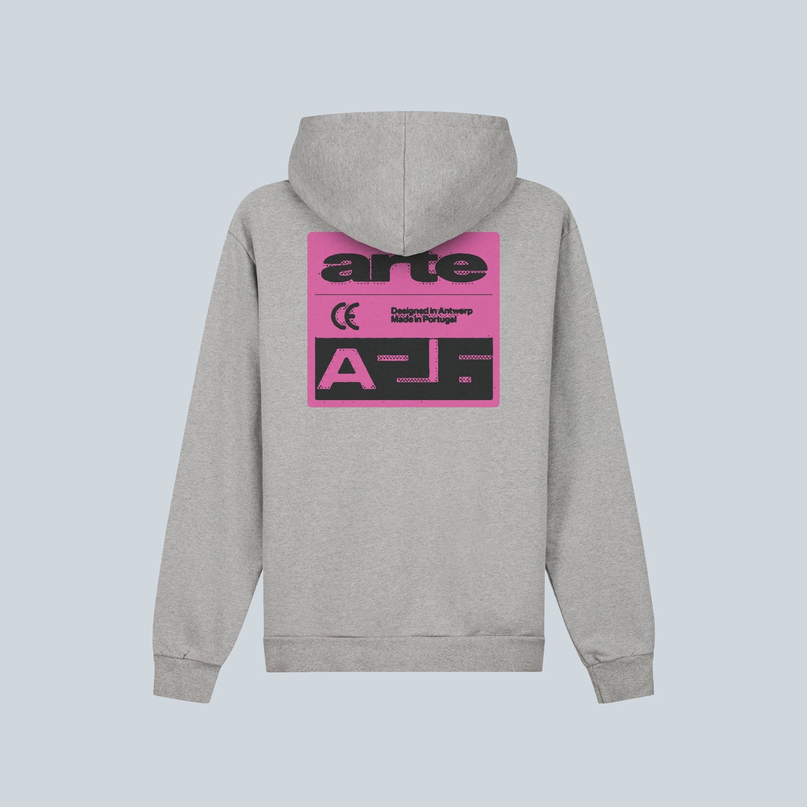 PINK SERIAL HOODIE - GREY