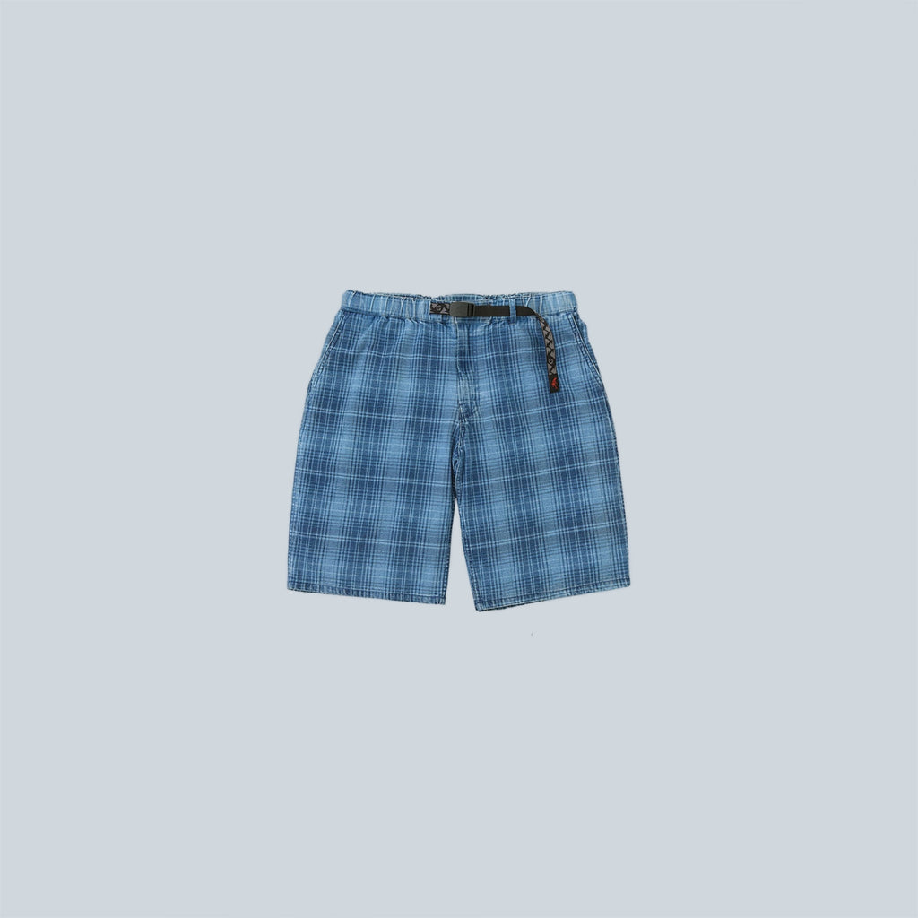 LAGOON SHORT DENIM PLAID - INDIGO CHECKERED PLAID