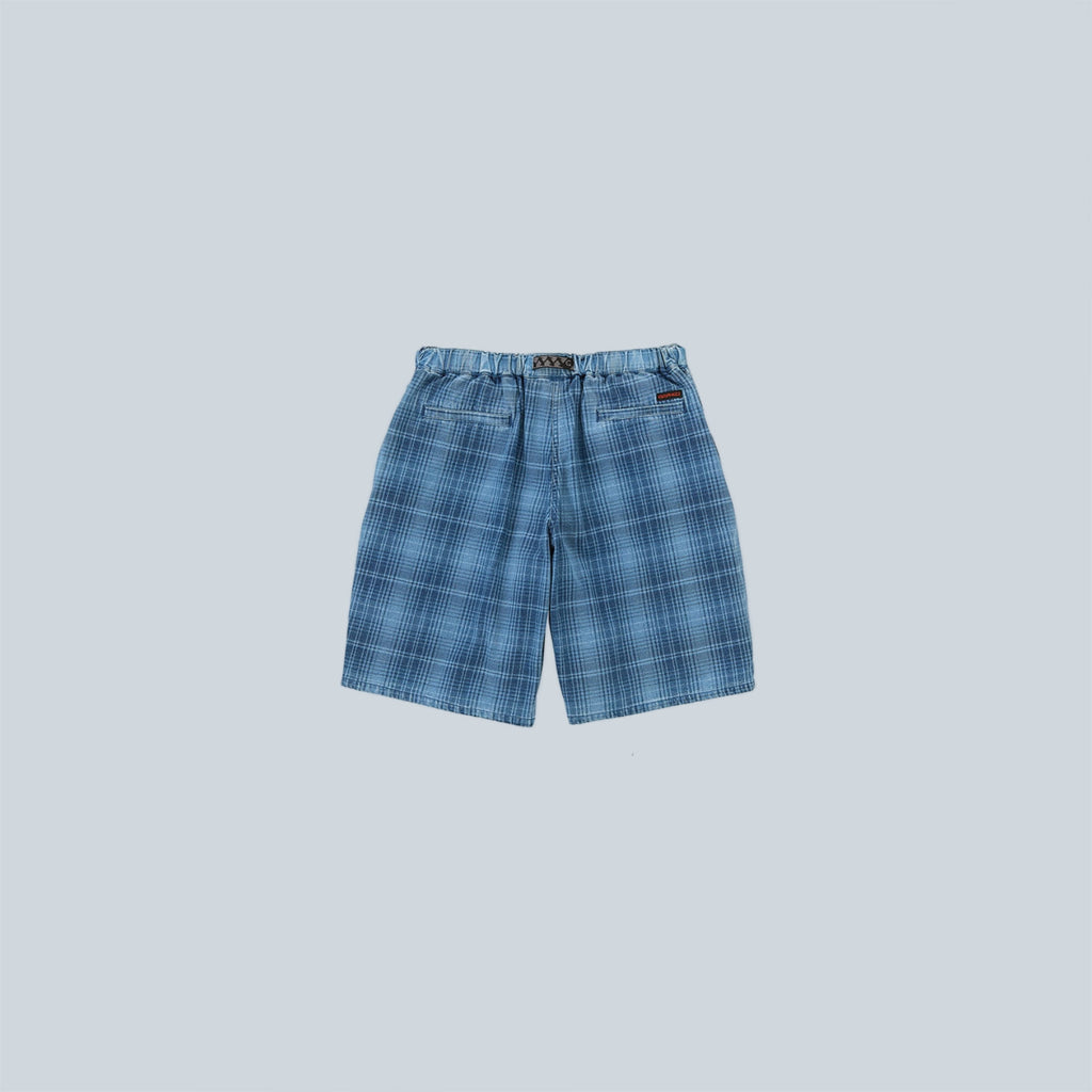 LAGOON SHORT DENIM PLAID - INDIGO CHECKERED PLAID