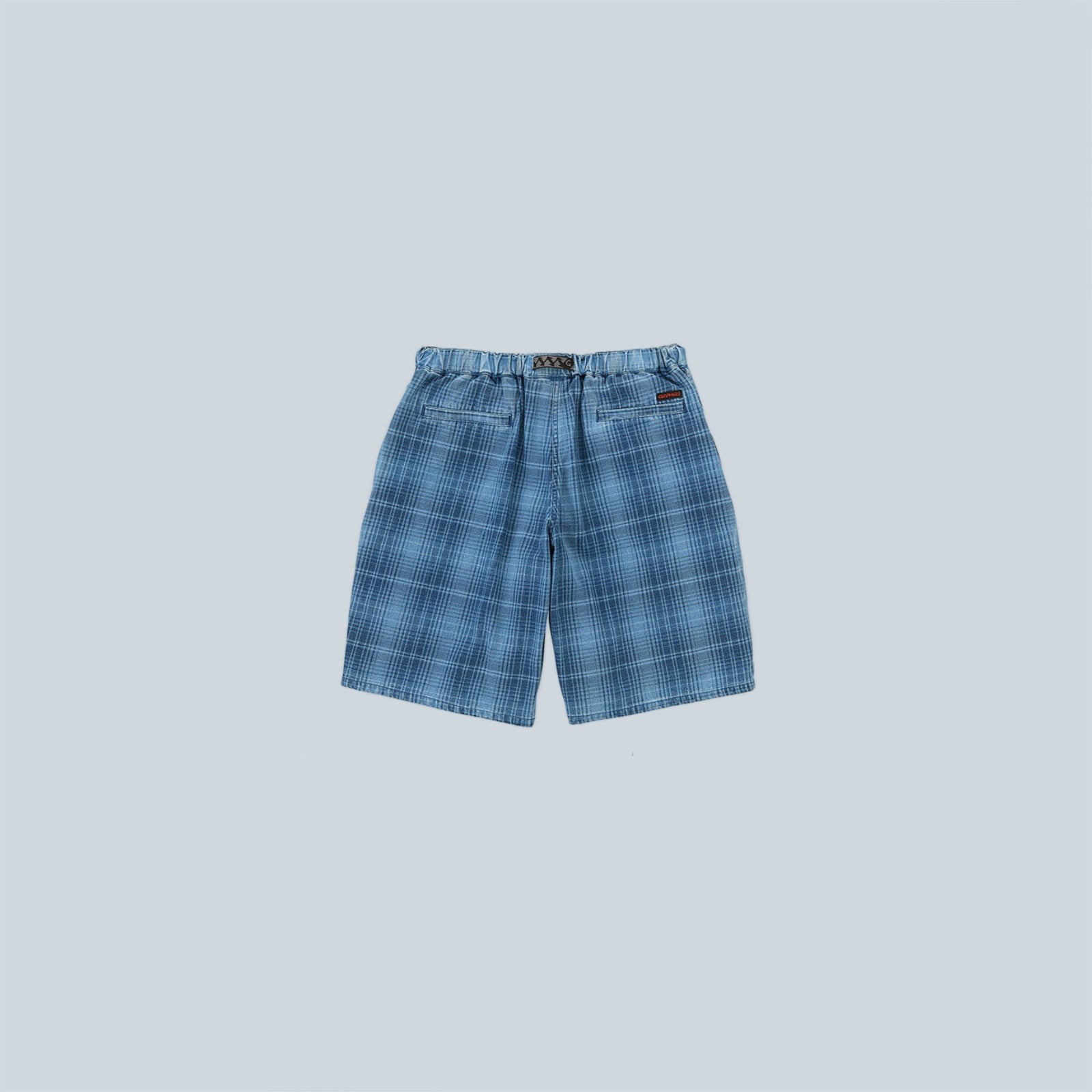 LAGOON SHORT DENIM PLAID - INDIGO CHECKERED PLAID