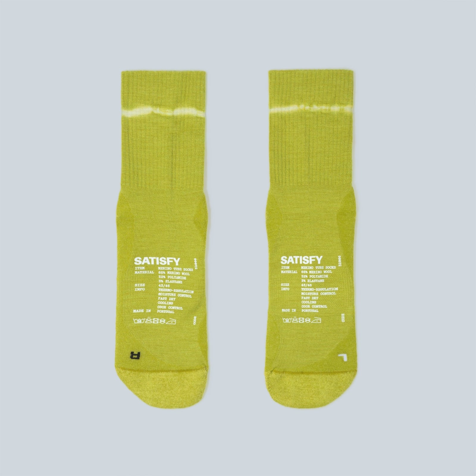 MERINO NYLON TUBE SOCKS - TIE DYE GRENOBLE GREEN
