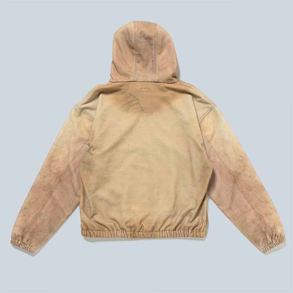 MOCK PRINT HOODIE - FADE BEIGE