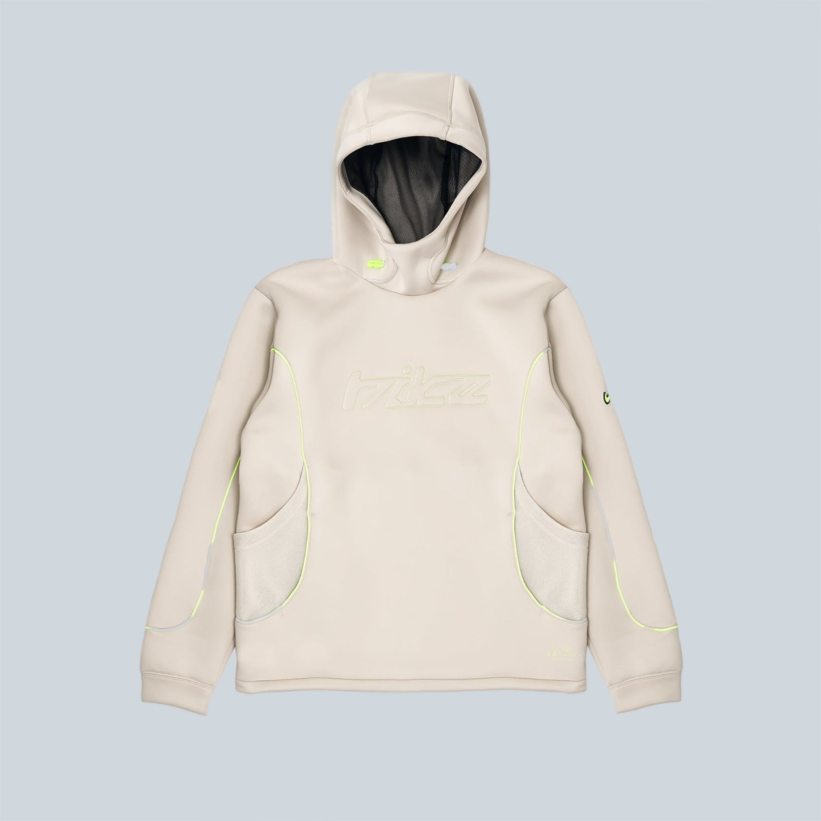 PROJECT FROG BUBBLE MESH PULLOVER HOODIE - CREAM