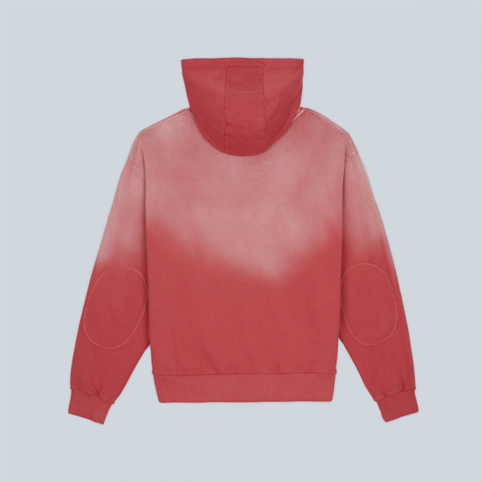 PADDED ELBOW ZIP-UP HOODIE - BRICK