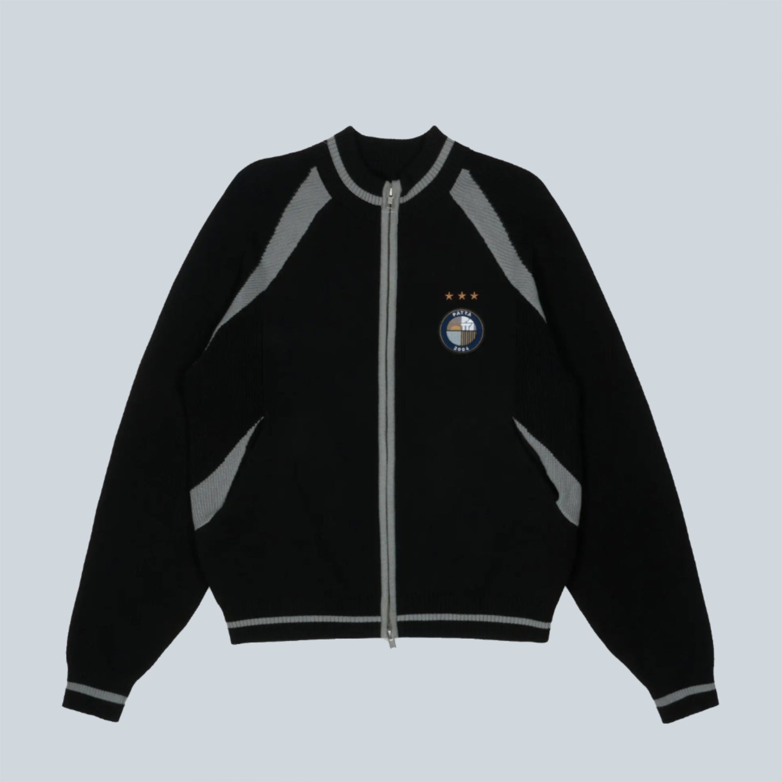 TRACK TOP CARDIGAN - BLACK
