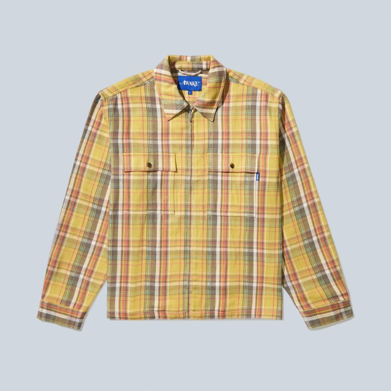 RIVINGTON ZIP FLANNEL - YELLOW