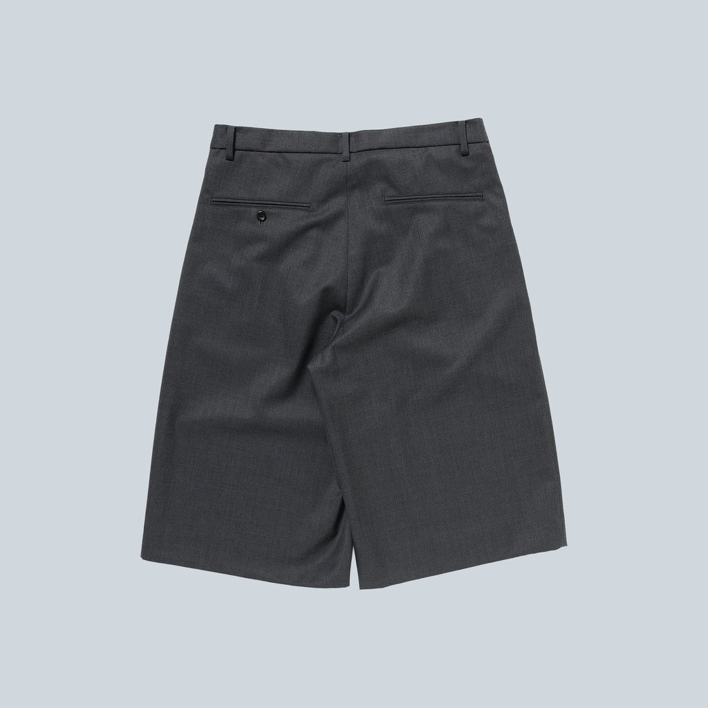 WIDE SHORT SLACKS - CHARCOAL