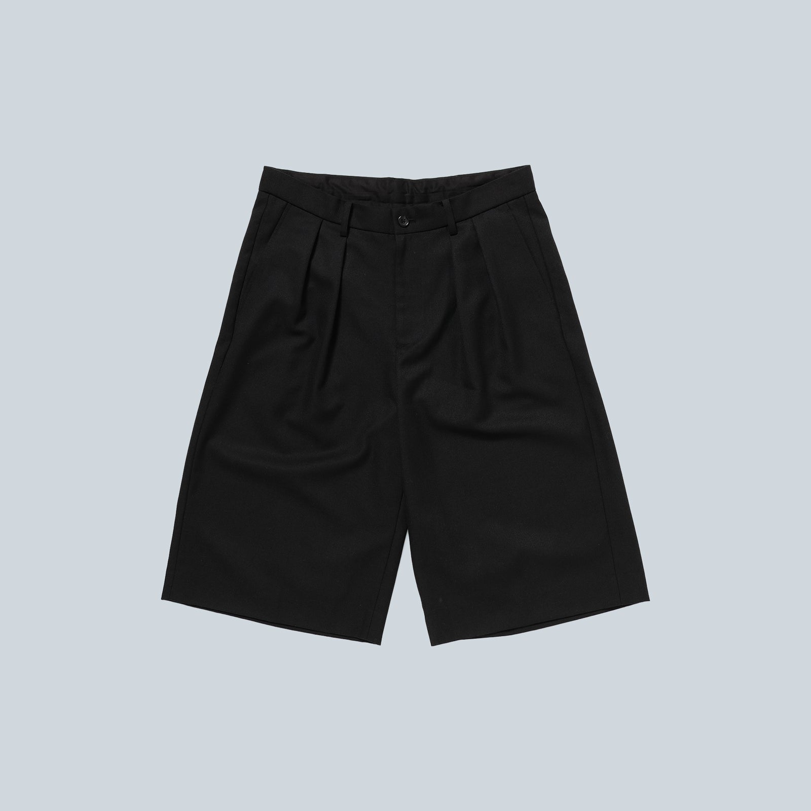 WIDE SHORT SLACKS - BLACK