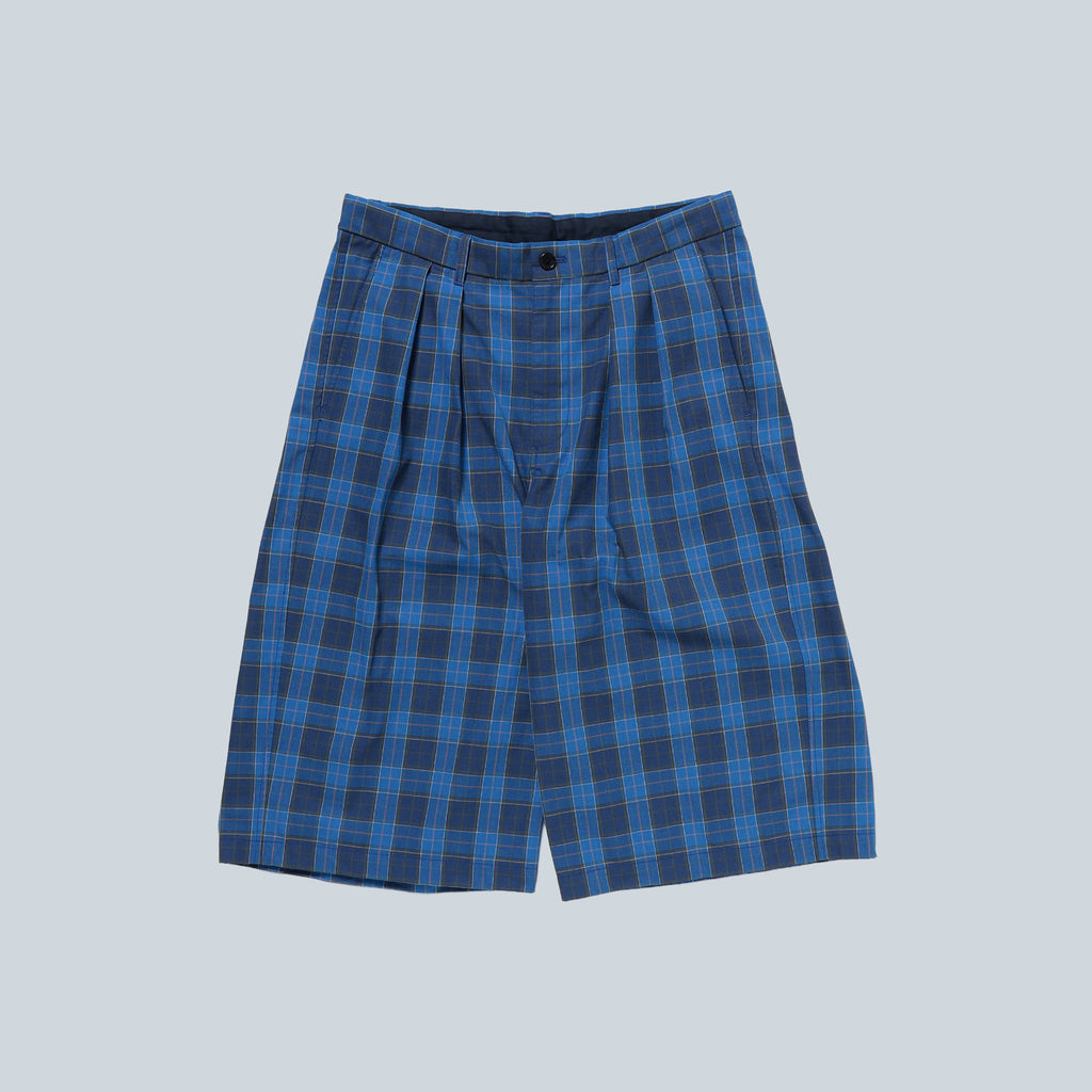 CHECK SHORTS - BLUE