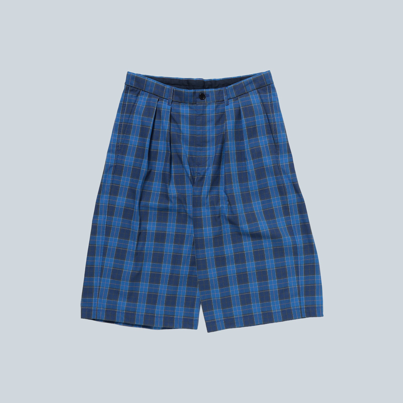 CHECK SHORTS - BLUE