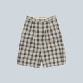 CHECK SHORTS - BEIGE