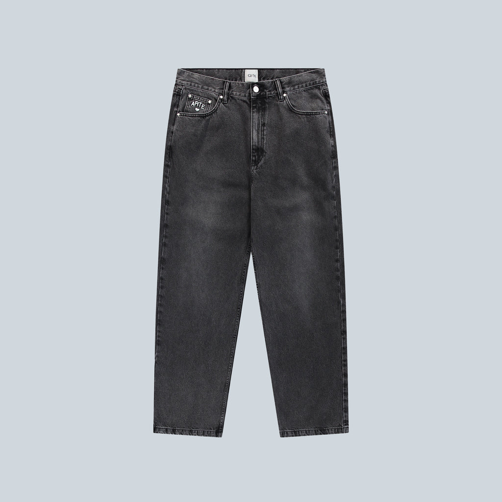 COR UNIFORM DENIM PANTS - BLACK