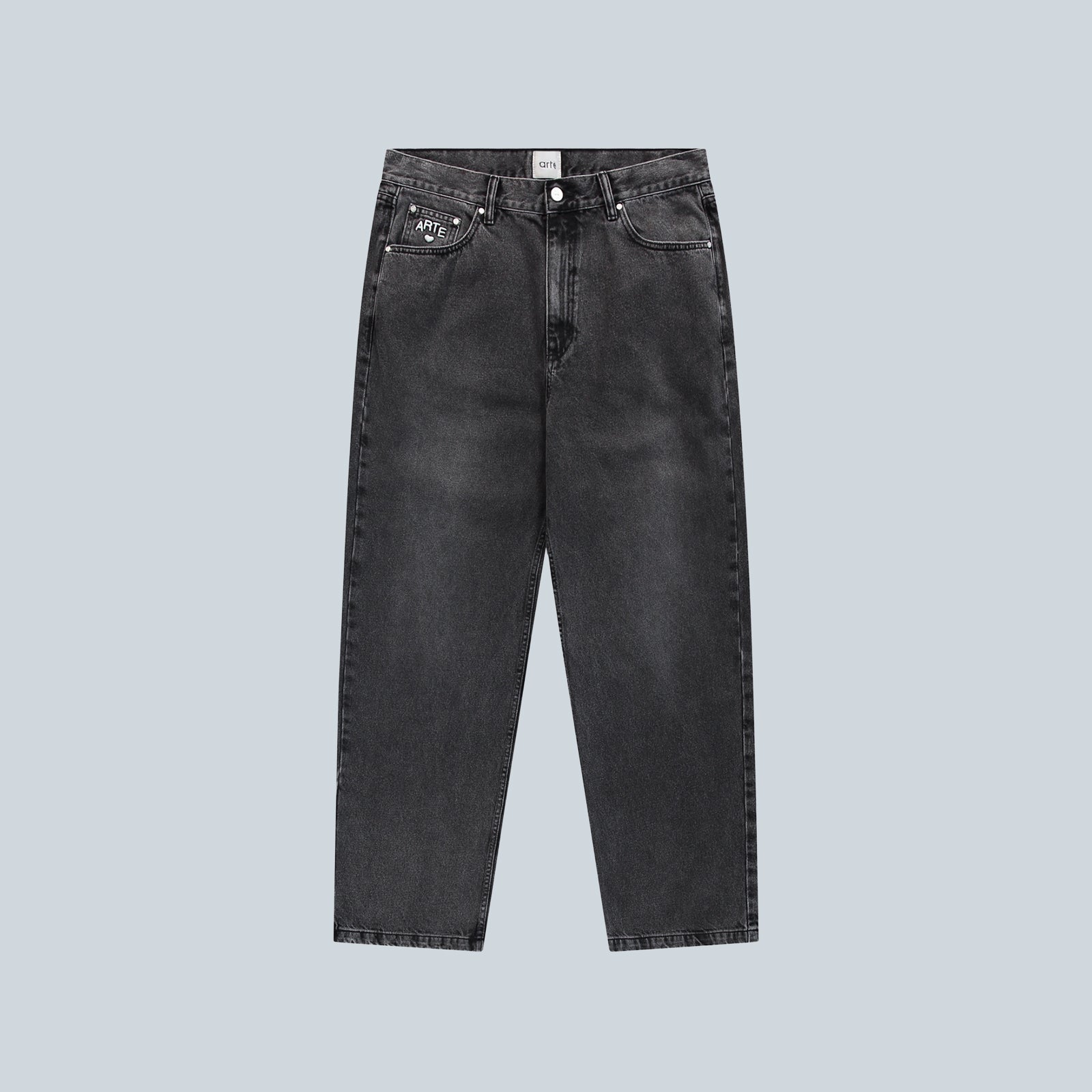 COR UNIFORM DENIM PANTS - BLACK