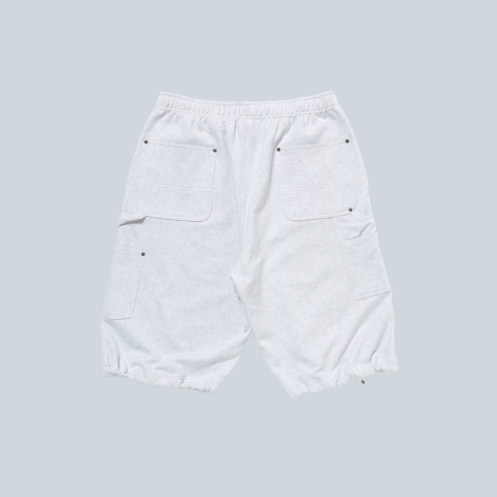 SWEAT DOUBLE KNEE SHORTS - GREY