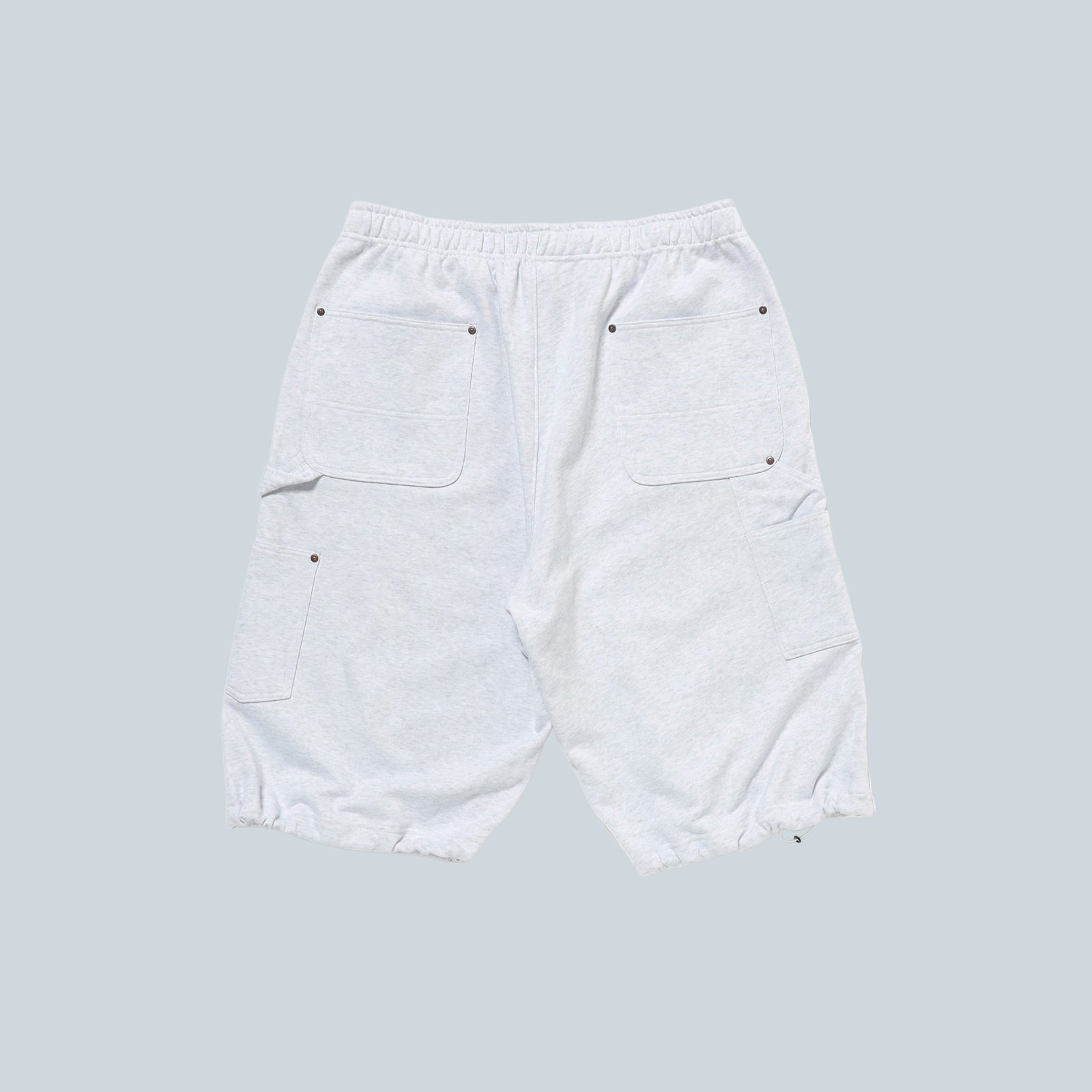 SWEAT DOUBLE KNEE SHORTS - GREY