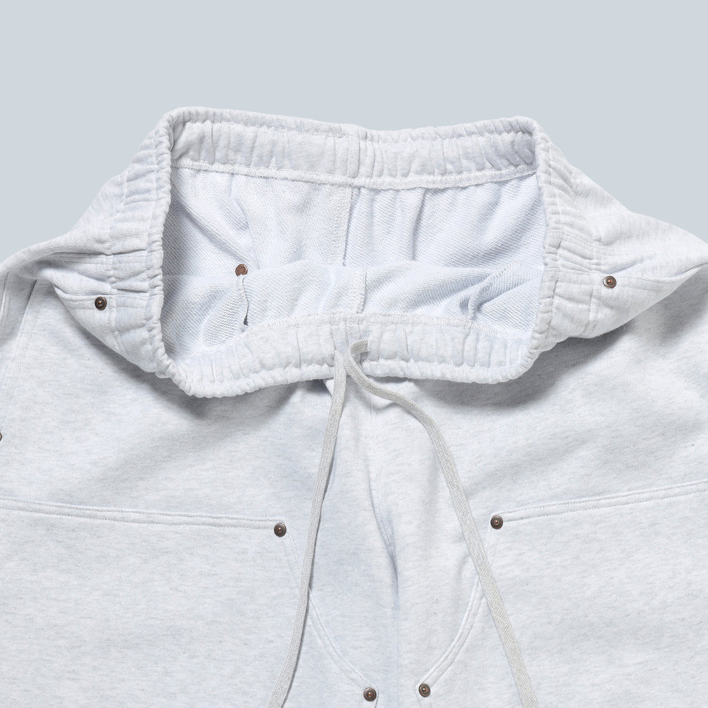 SWEAT DOUBLE KNEE SHORTS - GREY