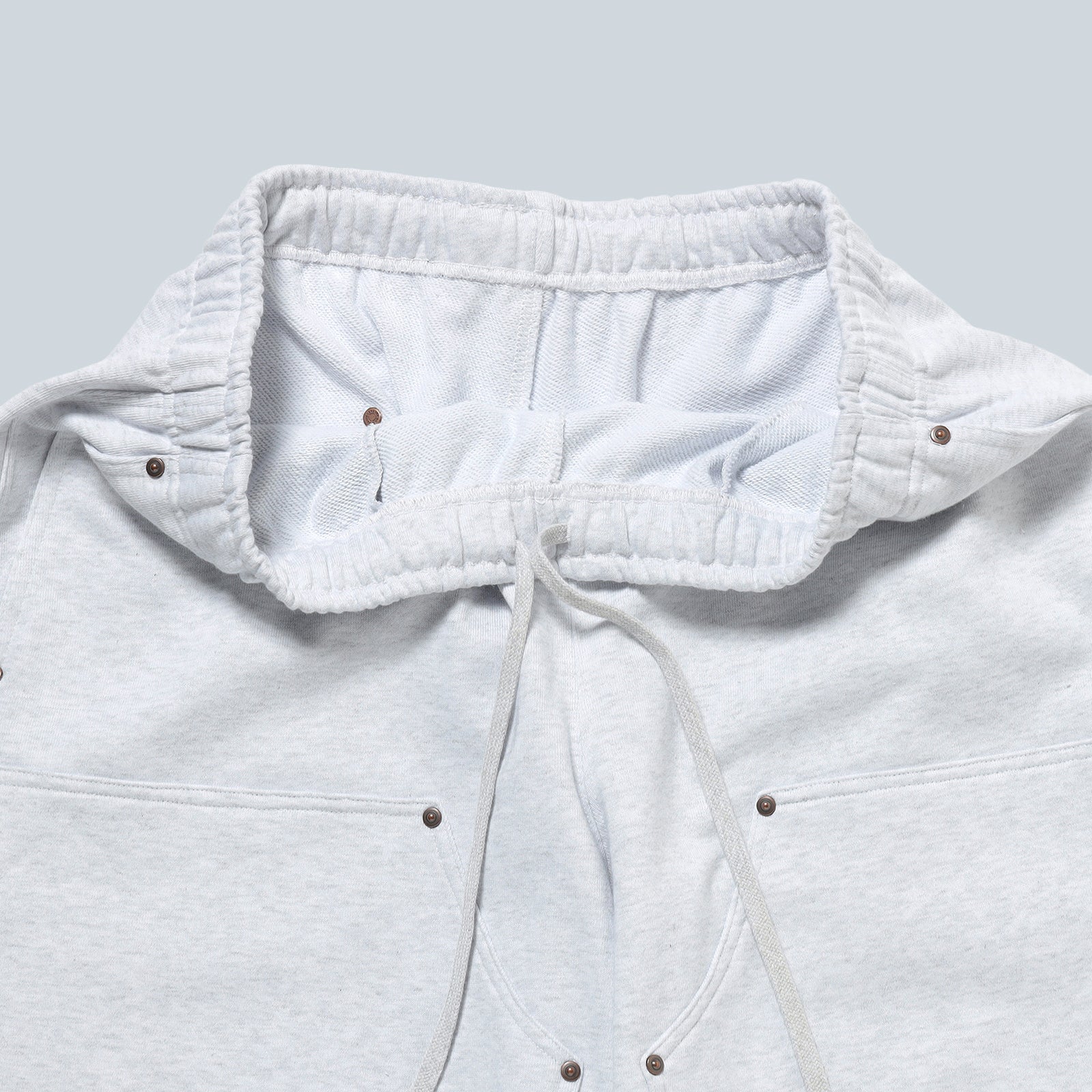 SWEAT DOUBLE KNEE SHORTS - GREY