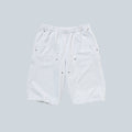 SWEAT DOUBLE KNEE SHORTS - GREY
