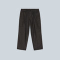 TWO TUCK WIDE DENIM PANTS - BLACK