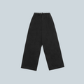 TWO TUCK WIDE PANTS - BLACK