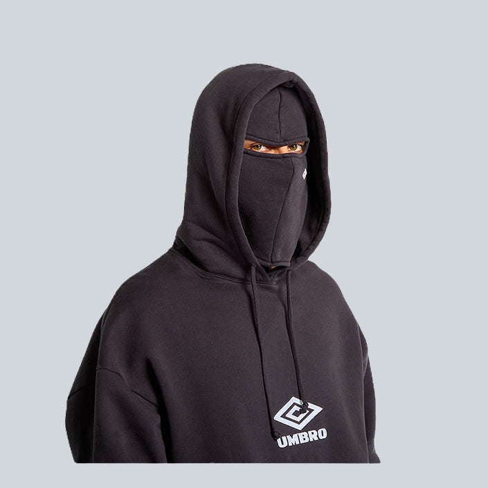 UMBRO OG LOGO MASK HOODIE - WASHED BLACK image 2