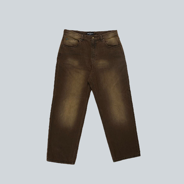 GOODIES SPORTIVE TOBACCO WIDE LEG PANTS - BROWN image 0