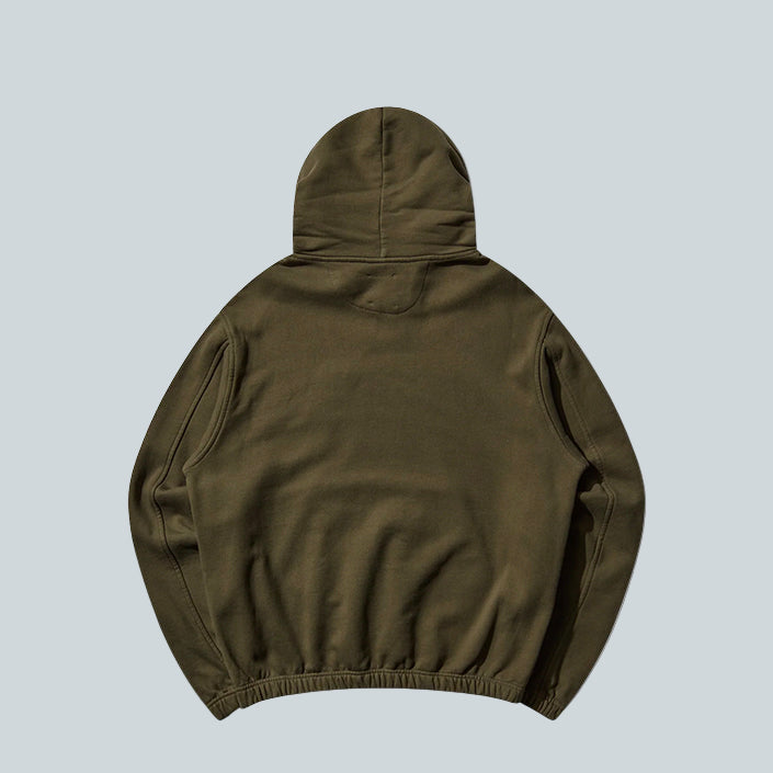 ROA LOGO 490GSM HOODIE - OLIVE image 1