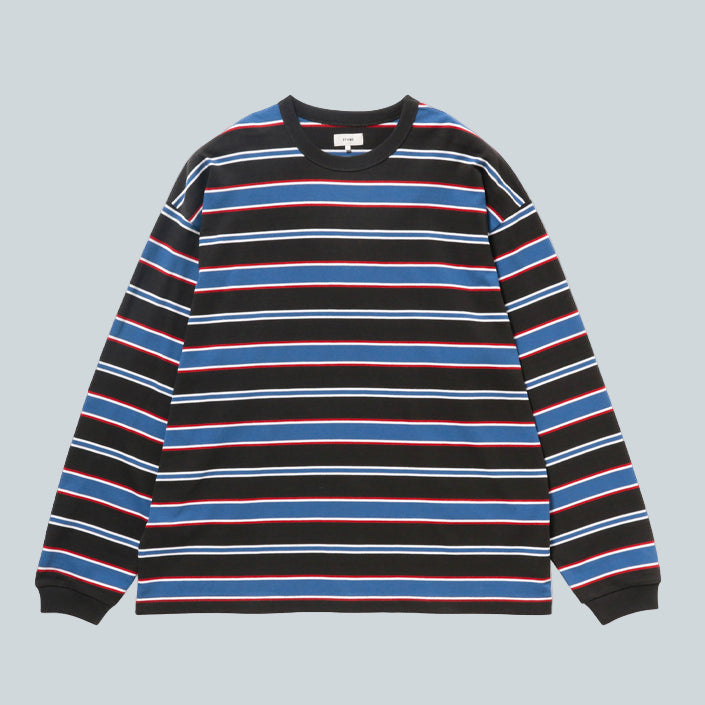 BEAMS BORDER LONG SLEEVE LOOSE - BLACK image 0