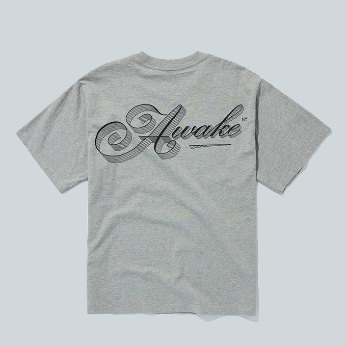 AWAKE NY SCRIPT TEE - HEATHER GREY image 1