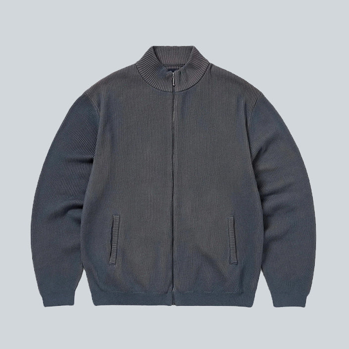 THISISNEVERTHAT FULL ZIP CARDIGAN - SLATE image 0