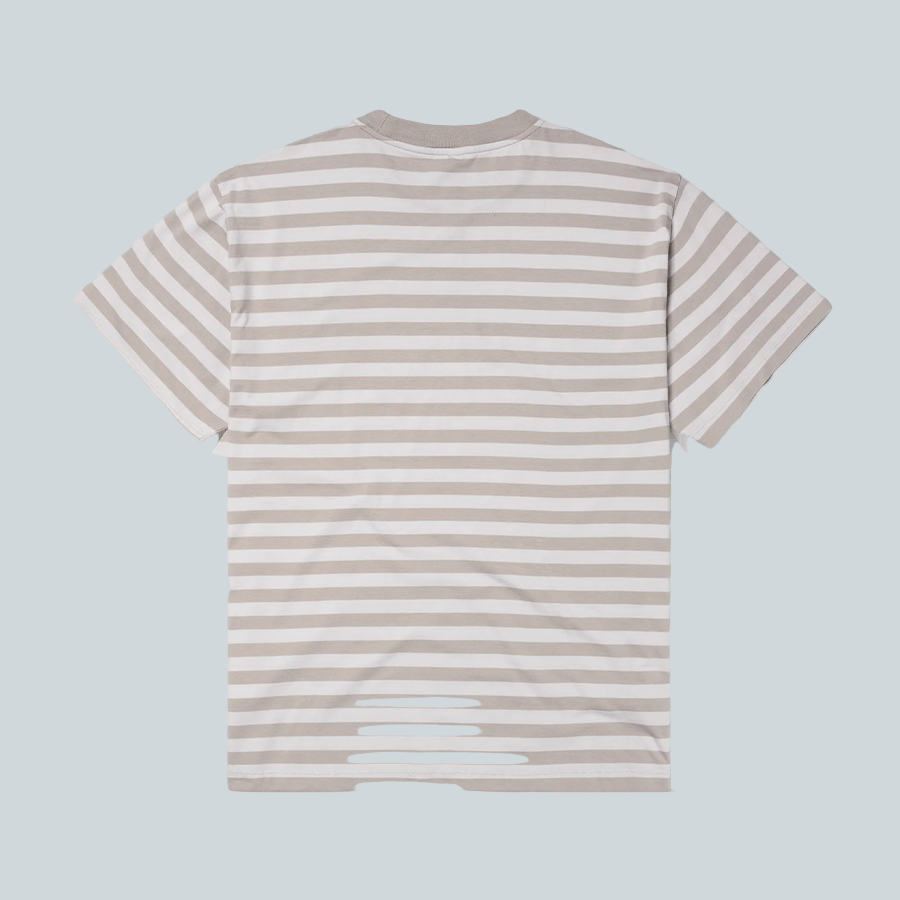 NO PROBLEMO STRIPED TEE - GREY image 1