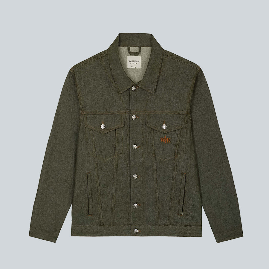 WALK IN PARIS LA VESTE EN JEAN DU JARDINIER - VERT image 0