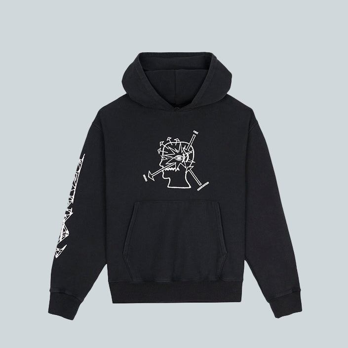 BRAIN DEAD NEURO FREE ASSOCIATION HOODIE - WASHED BLACK image 0