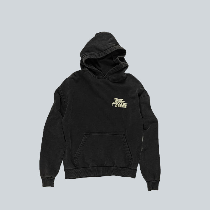GOODIES SPORTIVE VINTAGE PEGASUS HOODIE - BLACK image 0