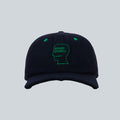 BRAIN DEAD BATWING LOGOHEAD FLANNEL HAT - NAVY image 0