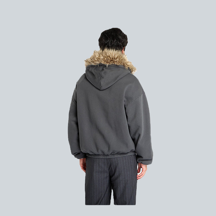 UMBRO FUR MASKED HOODIE - DARK GREY image 1