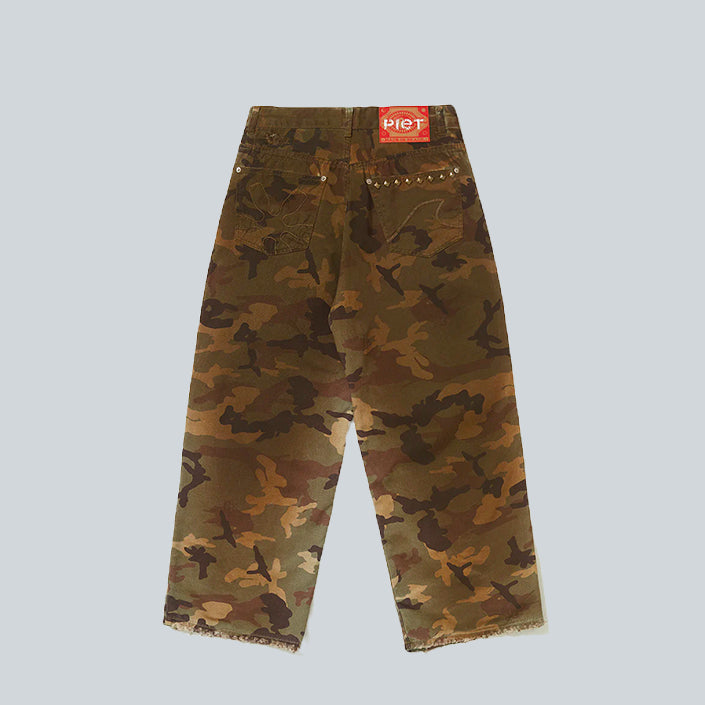 PIET DISTRESSED CAMO OVERSIZED - DENIM image 1
