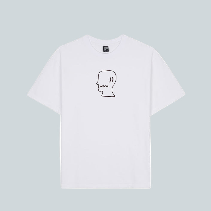 BRAIN DEAD LOGO HEAD TEE - WHITE image 0