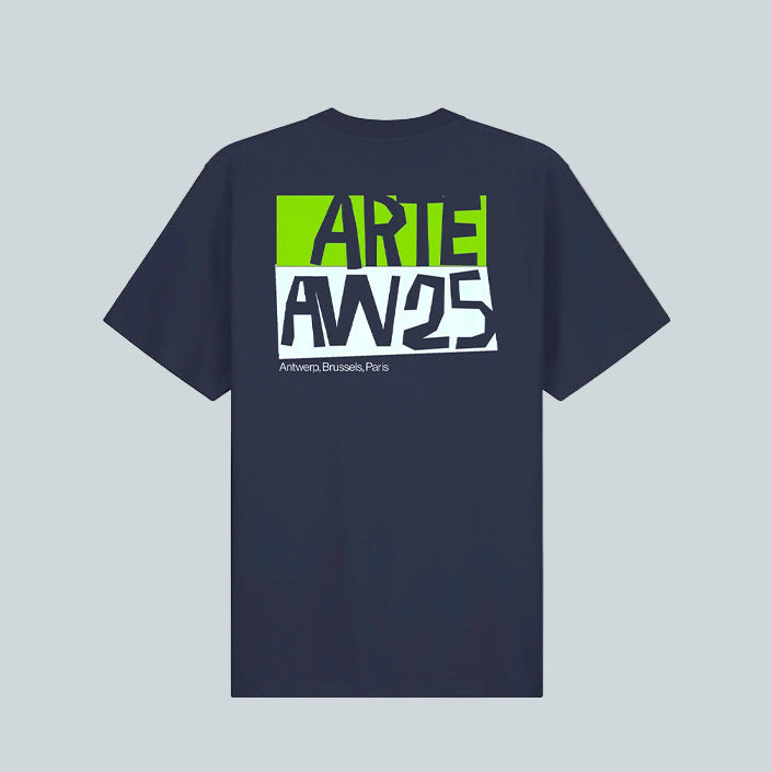 ARTE CUT OUT PRINT T-SHIRT - NAVY image 0