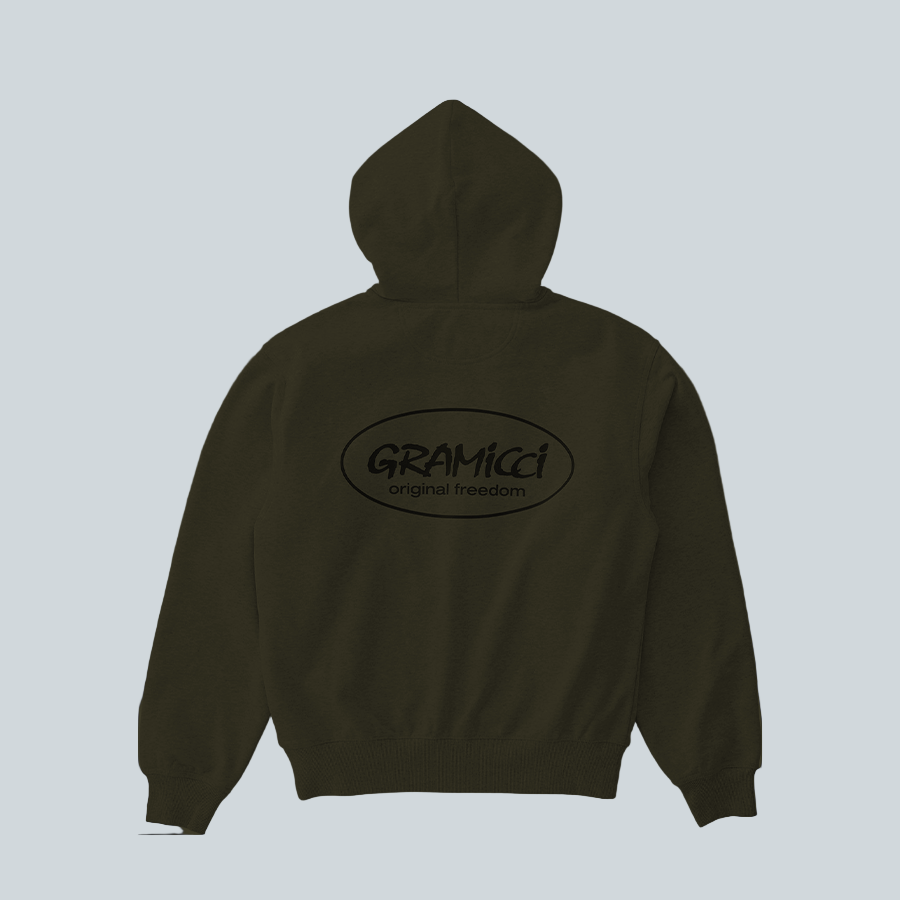 GRAMICCI ORIGINAL FREEDOM ZIP HOODED SWEATSHIRT - DEEP BROWN image 0