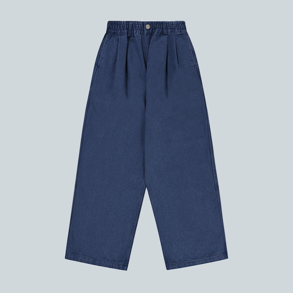 KAPPY TWO TUCK WIDE KATION PANT - BLUE image 0