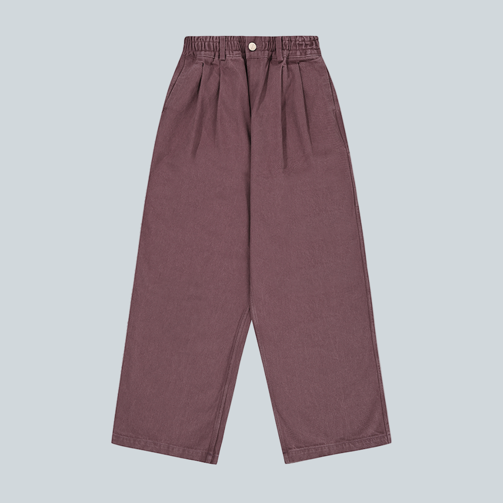 KAPPY TWO TUCK WIDE KATION PANT - PURPLE image 0