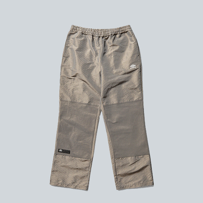 UMBRO CHECK TRACK PANTS - BEIGE BLACK image 0