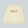 WALK IN PARIS WIP LOGO CREWNECK - BEIGE image 0