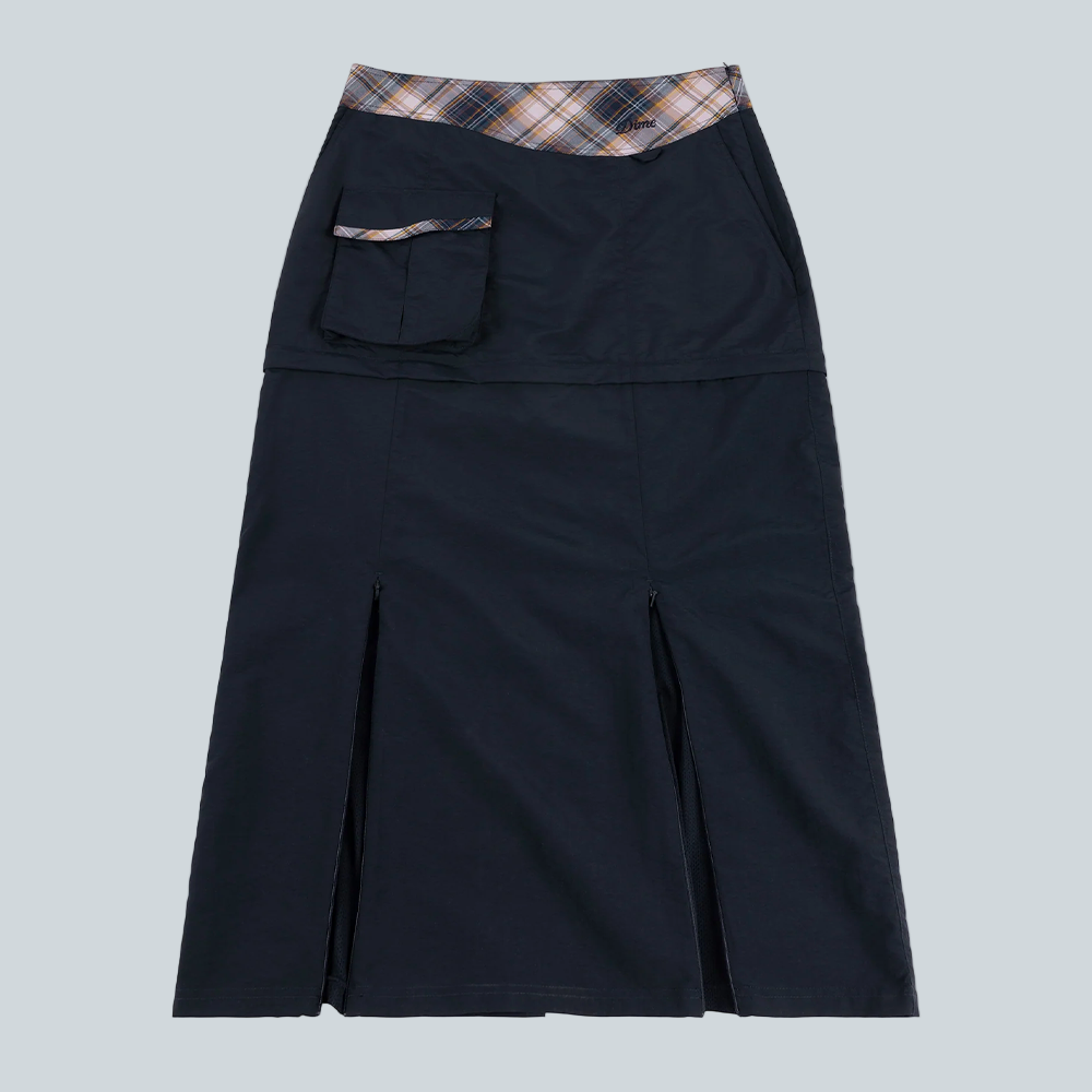 DIME MTL PLAID TECH SKIRT - NAVY image 0
